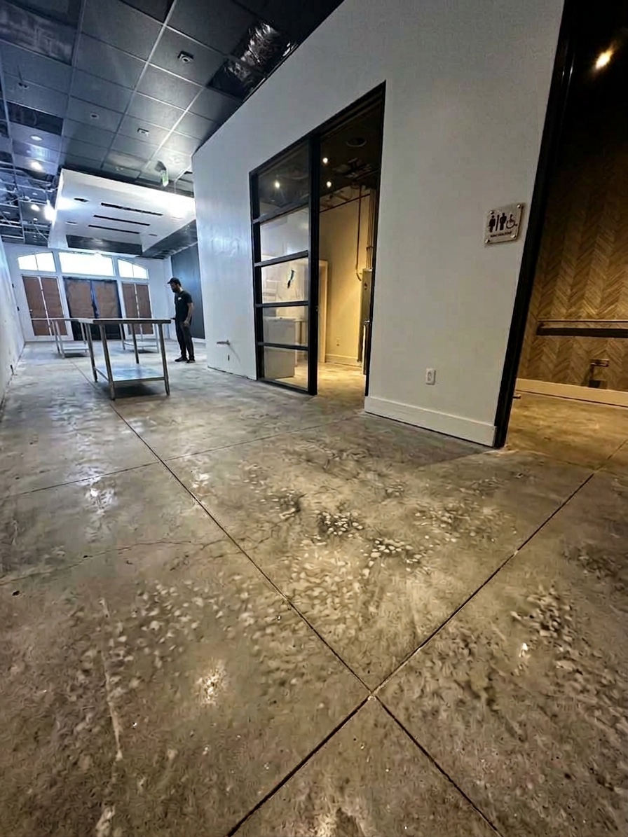 Bare concrete before